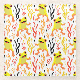 カエルよくはしゃぐ類 ガラスコースター