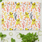 カエルよくはしゃぐ類 キッチンタオル (折り畳み)