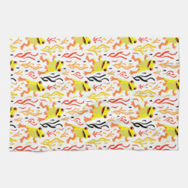 カエルよくはしゃぐ類 キッチンタオル