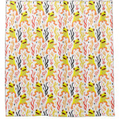 カエルよくはしゃぐ類 シャワーカーテン (正面)