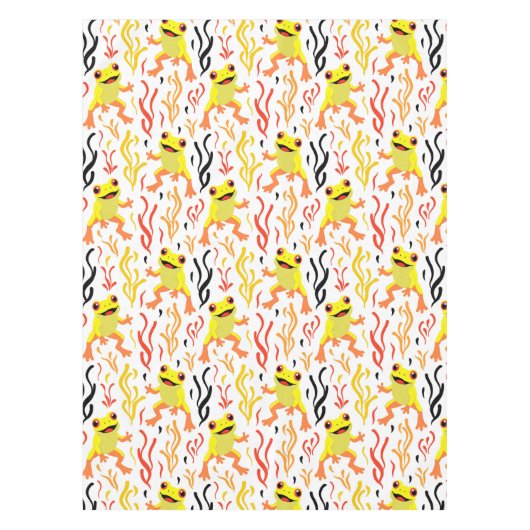 カエルよくはしゃぐ類 テーブルクロス (正面)