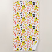 カエルよくはしゃぐ類 ビーチタオル (正面)