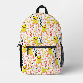 カエルよくはしゃぐ類 プリントバックパック