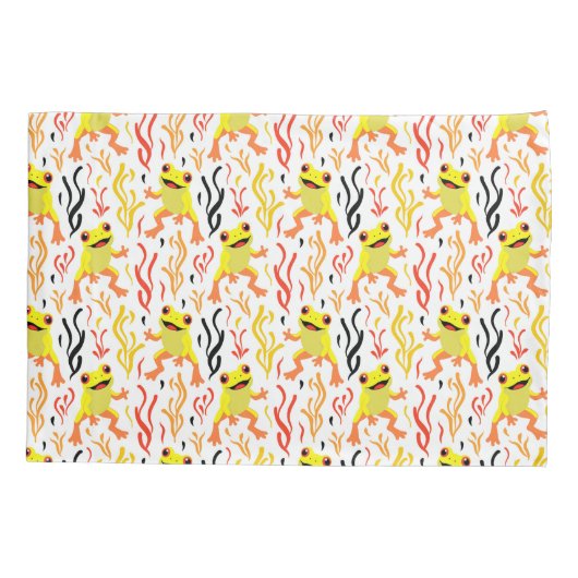 カエルよくはしゃぐ類 枕カバー (裏面)