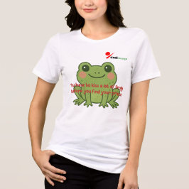 "カエルをたくさんキスして"Tシャツ | 幸せな気分をおすそわけ トライブレンドTシャツ