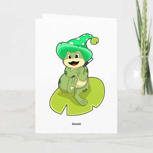 カエルをウィザードとして魔法杖 カード (裏面)