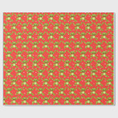 カエルをジャンプする水玉模様 ラッピングペーパー (フラット)