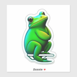 カエルをテーマにしたステッカーで文房具を持ち上げる シール