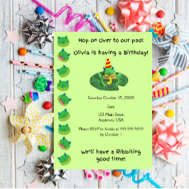 カエルをモチーフにした 招待状