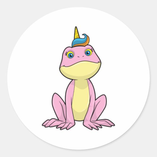 カエルを一角獣に ラウンドシール (正面)