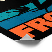 カエルを愛する女の子 – レトロ動物 ポスター (角)