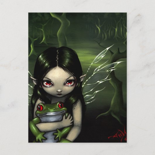 「カエルを愛する」はがき ポストカード (正面)