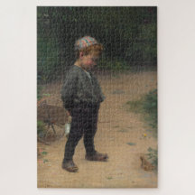 カエルを持つ若い生物学者（Paul Peel著）