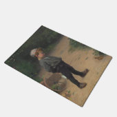 カエルを持つ若い生物学者（Paul Peel著） ドアマット (アングル)