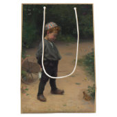 カエルを持つ若い生物学者（Paul Peel著） ミディアムペーパーバッグ (裏面)