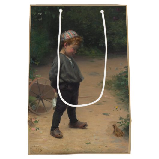 カエルを持つ若い生物学者（Paul Peel著） ミディアムペーパーバッグ (裏面)