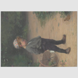 カエルを持つ若い生物学者（Paul Peel著） 薄葉紙