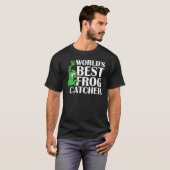 カエルを捕まえるのが世界一上手な人+緑のGrog表示 Tシャツ (正面フル)