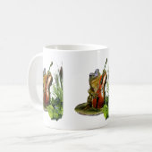 カエルを遊ぶチェロが付いているおもしろいな野性生物のマグ コーヒーマグカップ (正面左)