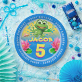 カエルを9インチ跳躍させてペーパーパーティーのプレートをカスタマイズ ペーパープレート (パーティー)