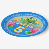 カエルを9インチ跳躍させてペーパーパーティーのプレートをカスタマイズ ペーパープレート (アングル)