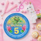 カエルを9インチ跳躍させてペーパーパーティーのプレートをカスタマイズ ペーパープレート (パーティー)