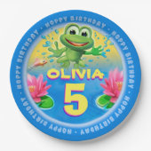 カエルを9インチ跳躍させてペーパーパーティーのプレートをカスタマイズ ペーパープレート (正面)