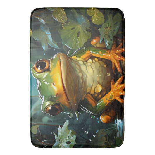 カエルアート バスマット (正面縦)