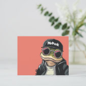 カエルカッコいい ポストカード (スタンド正面)