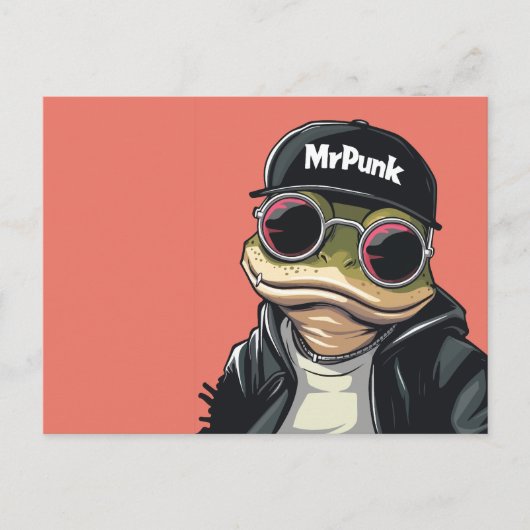 カエルカッコいい ポストカード (正面)