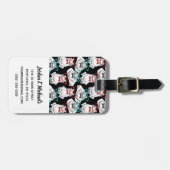 カエルガラスパターン|はあなたの名前を加えます ラゲッジタグ (正面横)