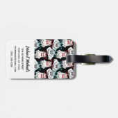 カエルガラスパターン|はあなたの名前を加えます ラゲッジタグ (裏面横)