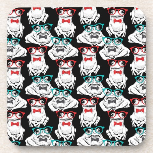 カエルガラスパターン コースター (正面)