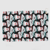 カエルガラスパターン ゴルフタオル (横)