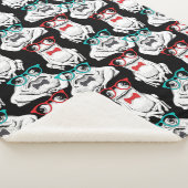 カエルガラスパターン シェルパブランケット (3/4)