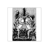 カエルキスをする、クリスマス用ミスタントゴム印 ラバースタンプ (インプリント)