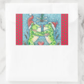 カエルキスをする、トンボのミスタントウの休日のシール 長方形シール (バッグ)