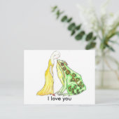 カエルキスをする ポストカード (スタンド正面)