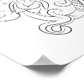 カエルスケッチ大人カラーポスター ポスター (角)