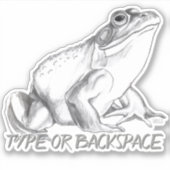 カエルデカールカスタムブルフロージュアートウィンドウデカール シール (正面)