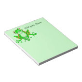 カエルデザインギフトforカエルのコレクターのノートパッド ノートパッド (アングル)