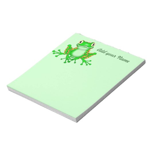 カエルデザインギフトforカエルのコレクターのノートパッド ノートパッド (回転)