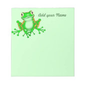 カエルデザインギフトforカエルのコレクターのノートパッド ノートパッド (正面)