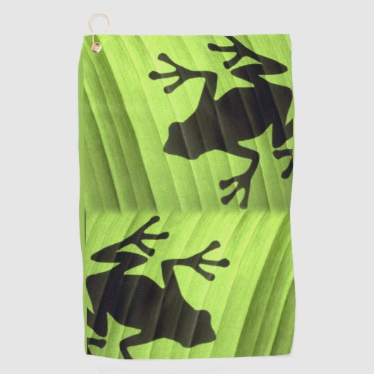 カエルデザイン ゴルフタオル (正面)