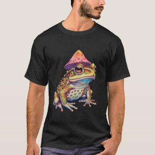 カエルトリップ(幻覚体験)のような魔法マッシュルーム両生サイケデリック類 Tシャツ