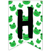 カエルハッピーバースデー バンティングフラッグ (第2の旗)