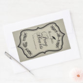 カエルハートハロウィーン瓶ステッカーラベル 長方形シール (封筒)