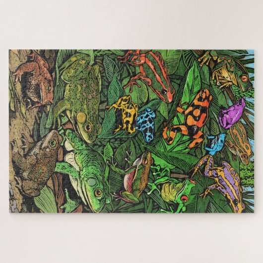 カエルパズル難しい ジグソーパズル (横)