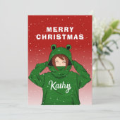カエルパーカーの可愛い女の子 クリスマス (スタンド正面)
