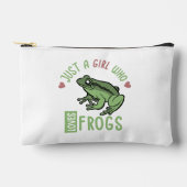 カエルパーソナライズされたギフトが大好きな女の子 アクセサリーポーチ (正面)